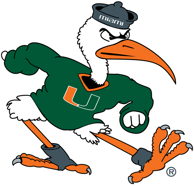 Miami Hurricanes 1983-1999 Alternate Logo iron on transfers for T-shirts